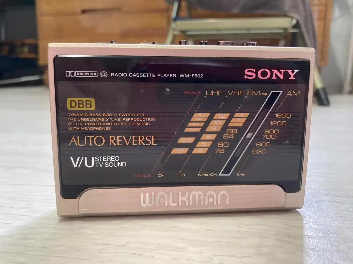 sony 소니 워크맨 라디오 카세트 플레이어 wm-f502 (샴페인골드
